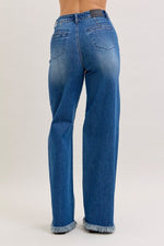 Judy Blue Karla High Waist Column Straight Button-Fly & Back Welt Pkts