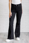 Judy Blue Etta High Rise Control Top Flare Jeans in Black