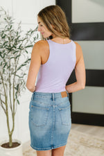 Any Time, Any Place Bodysuit in Lavender