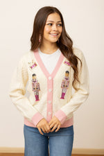 Beige and Pink Nutcracker Sweater