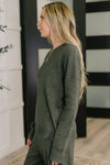 Close Sweater in Moss