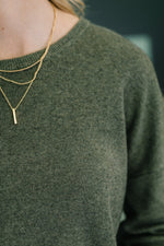 Close Sweater in Moss