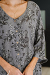 Falling in Deep Crinkle Woven Blouse Dune Grey
