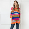 Deep Thoughts Striped Loose Knit Top