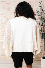 In the Highways Sweater Knit Contrast Poncho