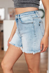 Judy Blue Jenny High Rise Cutoff Dad Shorts