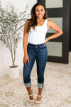 Judy Blue Karen High Rise Double Waist Band Capri Jeans