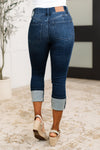 Judy Blue Karen High Rise Double Waist Band Capri Jeans
