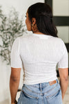 Knit Pick Basic Tee in Off White