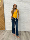 Judy Blue Melanie High Rise Drawstring Wide Leg Jeans