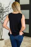 Mellow Muse Relaxed Knit Tank in Black