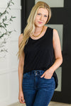 Mellow Muse Relaxed Knit Tank in Black