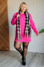 Milan Travel Shift Dress in Hot Pink