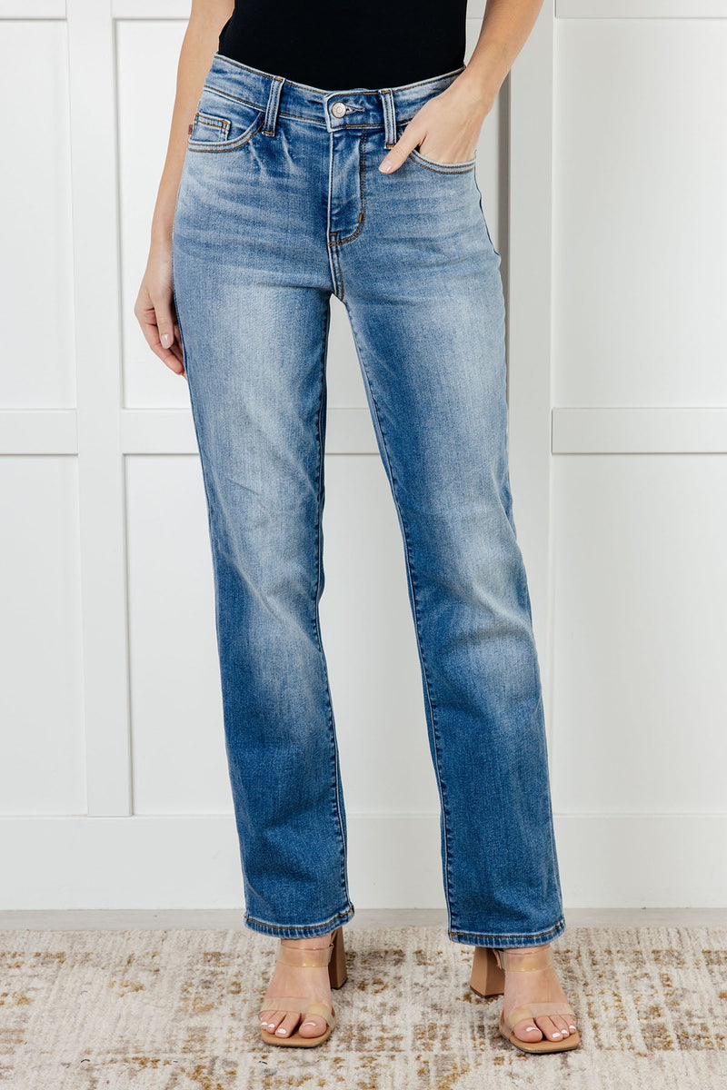 Judy Blues Nivea Vintage Wash Thermal Straight Jeans