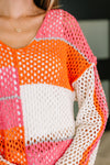 Off the Grid Net Color Block Layering Top