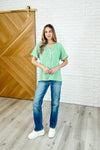 Plain and Sassy V-Neck Tee in Mint Green