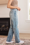 Judy Blue Ramona High Rise Rigid Magic Destroyed Straight Jeans