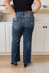 Judy Blues Rose High Rise 90's Straight Jeans in Dark Wash