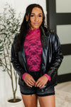 Sheer Intentions Lace Layering Top Fuchsia