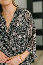 Work All Day Floral Top