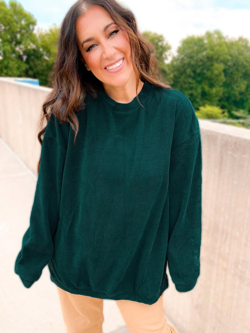 PREORDER: Charlie Luxe Corded Crew in Three Colors