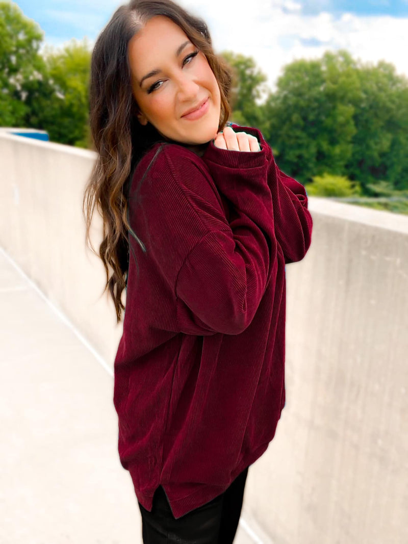 PREORDER: Charlie Luxe Corded Crew in Three Colors