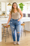 Ashley Hi-Waist Destroyed Boyfriend Jeans