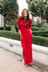 Bri Maxi Dress in Burgundy
