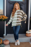 Can't Decide Color Block Striped Sweater