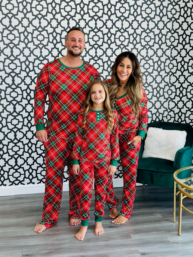 PREORDER: Matching Family Christmas Pajamas in Holiday Plaid