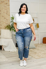 Harley Distressed Ankle Hem Jeans by Judy Blue