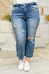 Harley Distressed Ankle Hem Jeans by Judy Blue