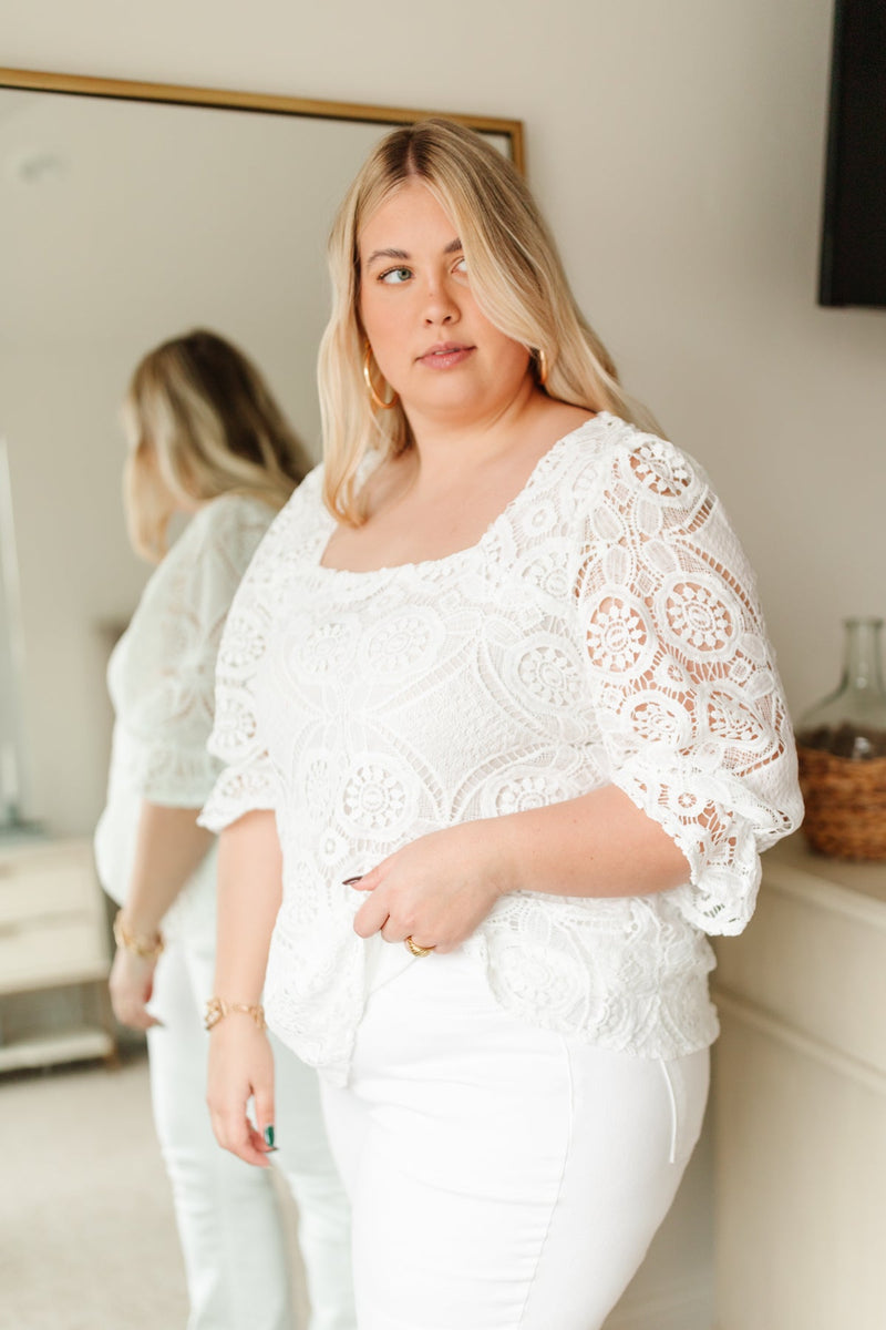 Lace Surprise Blouse in Ivory