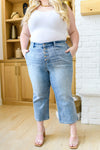 Judy Blues Mandy High Rise Vintage Wide Leg Crop Jeans