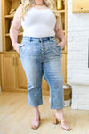 Judy Blues Mandy High Rise Vintage Wide Leg Crop Jeans