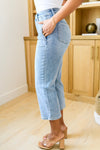 Judy Blues Mandy High Rise Vintage Wide Leg Crop Jeans