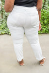 Mid-Rise Boyfriend Destroyed White Jeans by Judy Blues