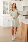 New Vibrations Dress in Sage