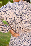 Ophelia Animal Print Shirred Waist Dress