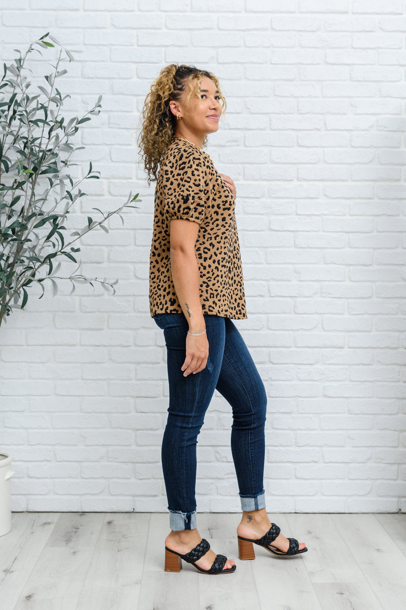 Spotted Animal Print Blouse