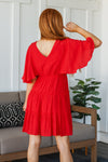 Sweet and Spicy Flutter Sleeve Dress