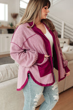 Two Hearts Jacket In Plum