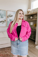 Judy Blue With a Whisper Denim Jacket in Hot Pink