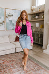 Stephanie Raw Hem Denim Skirt
