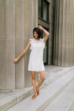 Lovely Lace Overlay Dress In Ivory