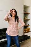 May Flowers Ribbed Top In Blush