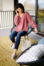 The Ashley Top in Mauve