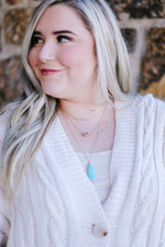 The Trifecta Statement Necklace In Turquoise